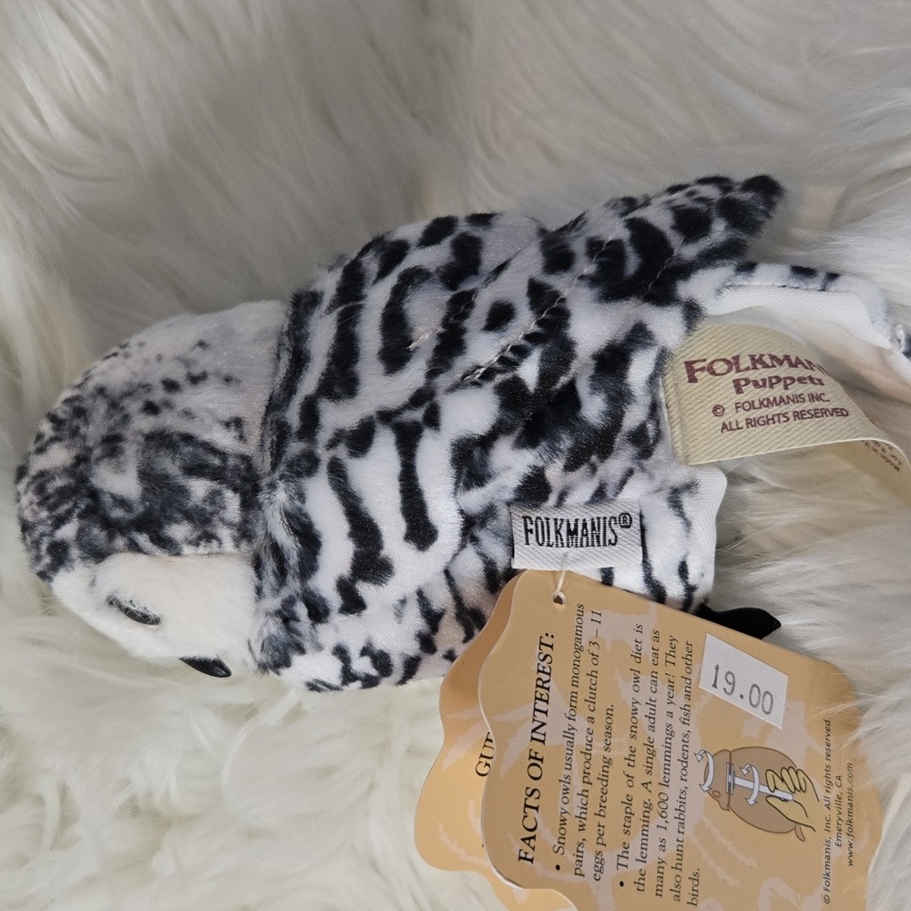 Folkmanis Small Snowy Owl Puppet K - Picture 4 of 13